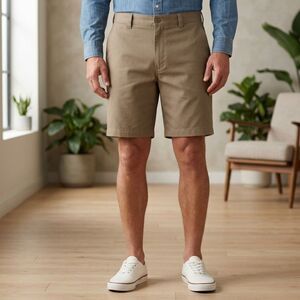 Dickies Flex Mens Size 40 Relaxed Fit Brown Flat Front Casual Chino Shorts